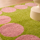 GROOVY - Tapis salon esprit seventies vert - GRO388VER