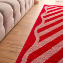 GROOVY - Tapis esprit 70’s rouge et rose - GRO389ROU