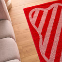 GROOVY - Tapis esprit 70’s rouge et rose - GRO389ROU
