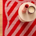 GROOVY - Tapis esprit 70’s rouge et rose - GRO389ROU