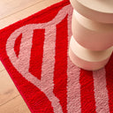 GROOVY - Tapis esprit 70’s rouge et rose - GRO389ROU