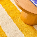 GROOVY - Tapis seventies jaune rayé - GRO390JAU