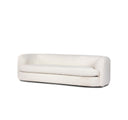 Modern Cream Curved Sofa – Plush Upholstery & Sculptural Design