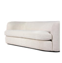 Modern Cream Curved Sofa – Plush Upholstery & Sculptural Design