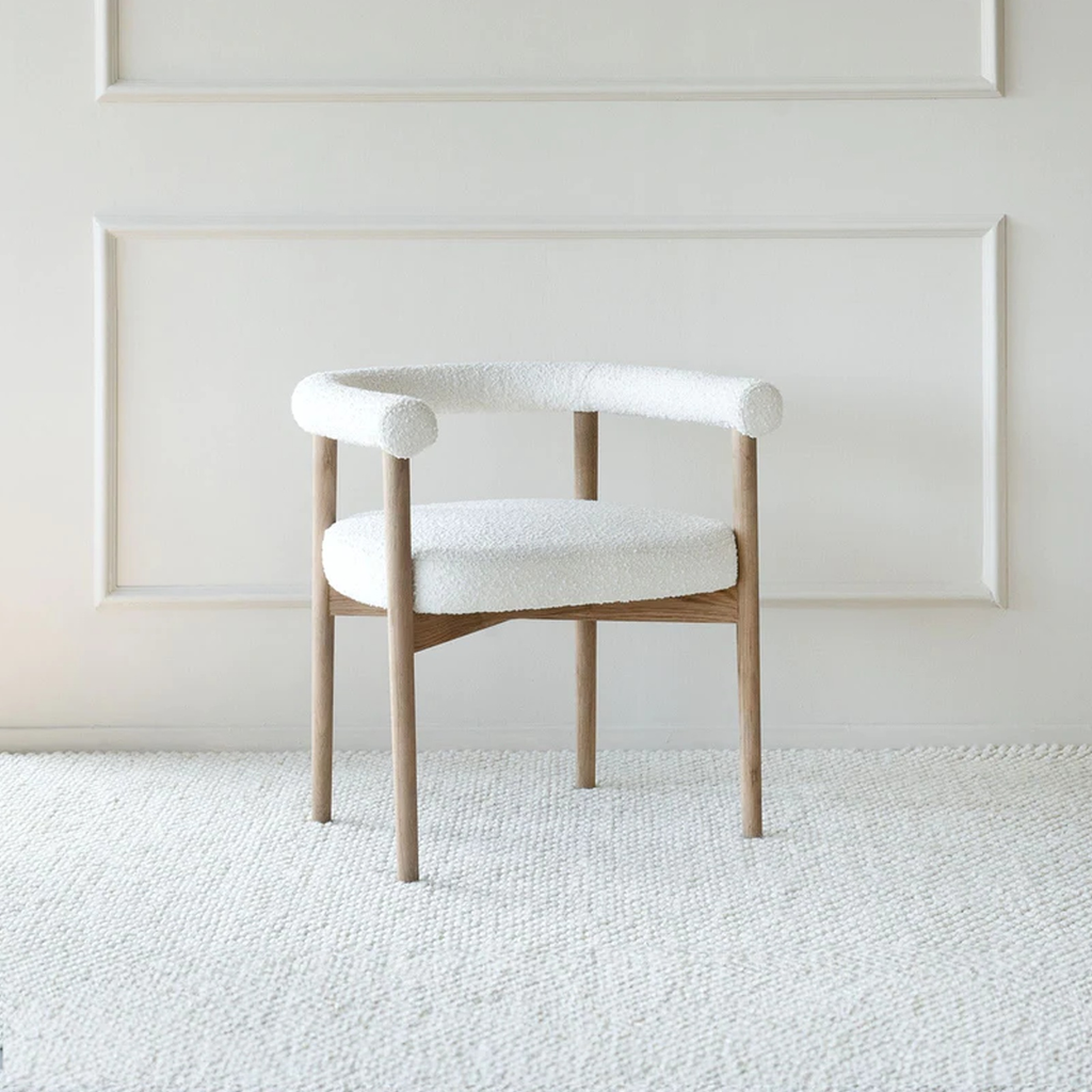 Lucy Boucle Wood Dining Chair (LJ1117)