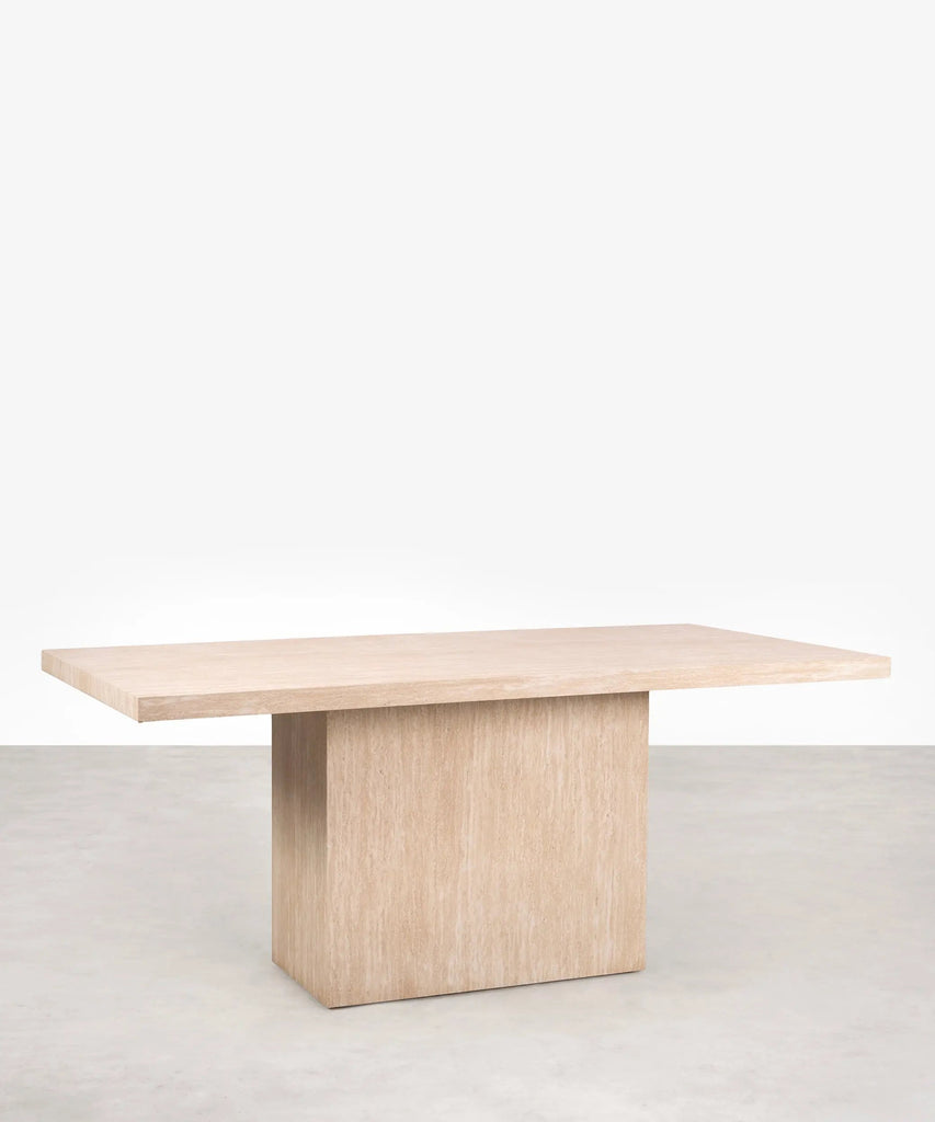 Roma Dining Table in Travertine look (180x90 cm)