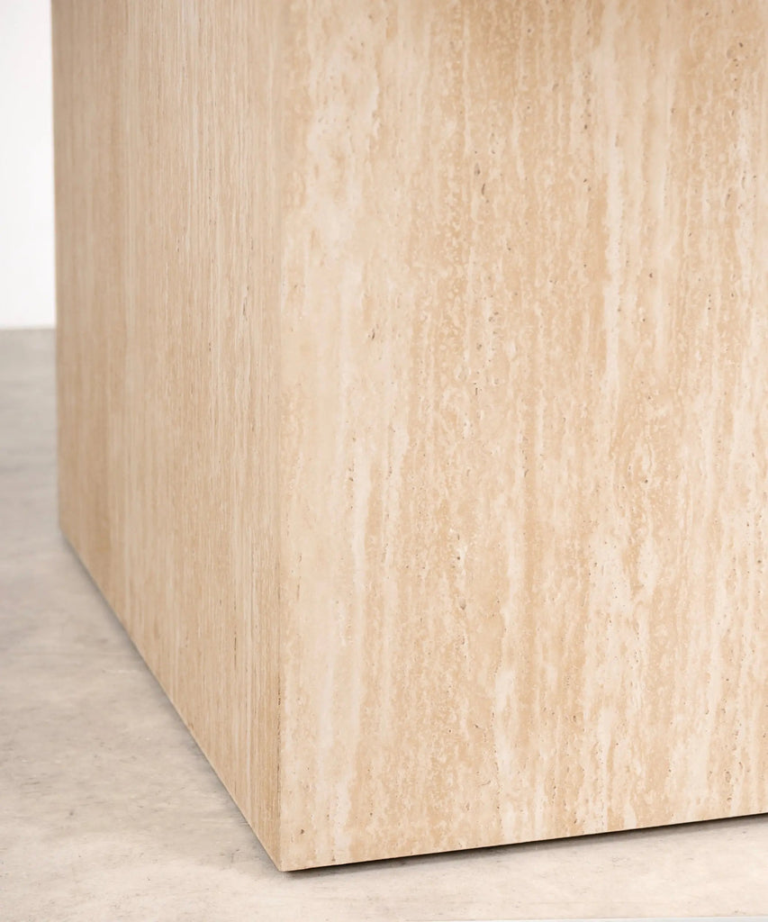 Roma Dining Table in Travertine look (180x90 cm)