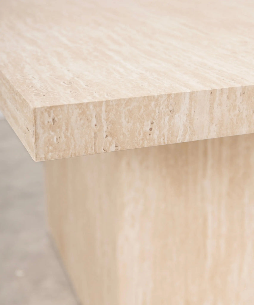 Roma Dining Table in Travertine look (180x90 cm)