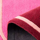 Nuage sucré – Tapis en laine - Rose et Bordeaux