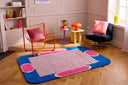 Nuage sucré – Tapis en laine – Bleu