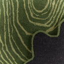 Cèdre blanc – Tapis en laine en forme organique - Vert
