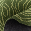 Cèdre blanc – Tapis en laine en forme organique - Vert