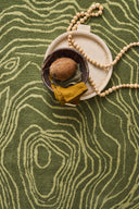 Cèdre blanc – Tapis en laine en forme organique - Vert