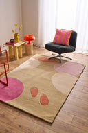 Nuage sucré – Tapis en laine multicolore aux motifs géométriques