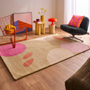 Nuage sucré – Tapis en laine multicolore aux motifs géométriques