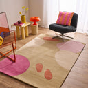 Nuage sucré – Tapis en laine multicolore aux motifs géométriques