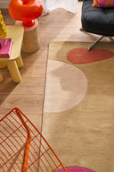 Nuage sucré – Tapis en laine multicolore aux motifs géométriques