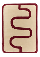 Rouge d'orage – Tapis en laine - Bordeaux