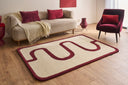 Rouge d'orage – Tapis en laine - Bordeaux