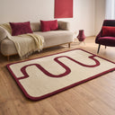 Rouge d'orage – Tapis en laine - Bordeaux