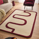 Rouge d'orage – Tapis en laine - Bordeaux