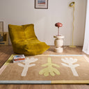 Rayon tendre – Tapis en laine pastel à motifs floraux