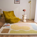 Rayon tendre – Tapis en laine multicolore doux