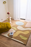 Rayon tendre – Tapis en laine design aux couleurs pastel
