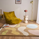 Rayon tendre – Tapis en laine design aux couleurs pastel