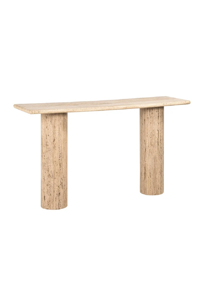 Cream Travertine Console Table | OROA Hampton