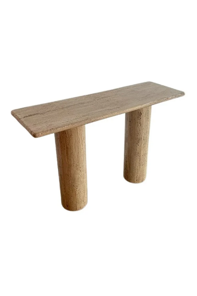 Cream Travertine Console Table | OROA Hampton