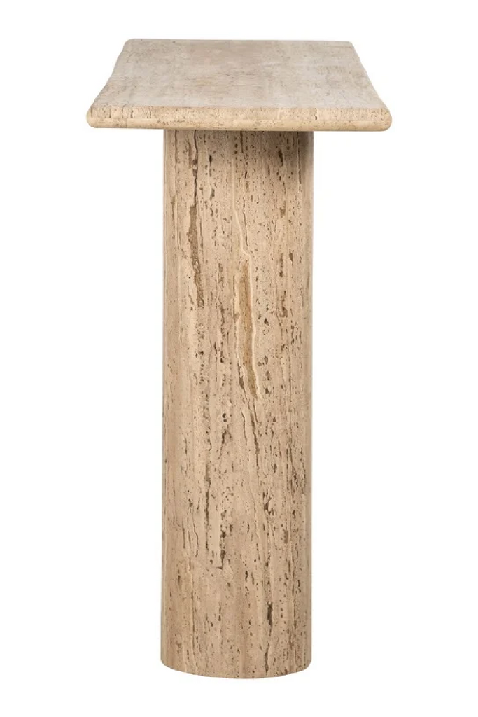 Cream Travertine Console Table | OROA Hampton