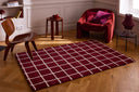 Rouge d'orage – Tapis en laine linéaire - Bordeaux