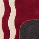 Rouge d'orage – Tapis en laine wavy - Bordeaux