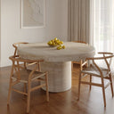 Raphael Travertine Round Dining Table