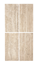 TREO HAND CRAFTED ORGANIC TRAVERTINE SIDE TABLE