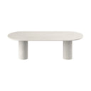 Oval table in waxed concrete (Iris) 