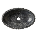 Fluted Marble Vessel Sink – Luxury Oval Bathroom Basin | Petra Vera