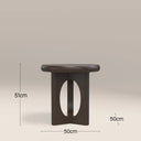 Turner Round Wooden Side Table | Dark Walnut