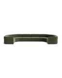Stretch U Shape Modular Sofa - Eden Leaf