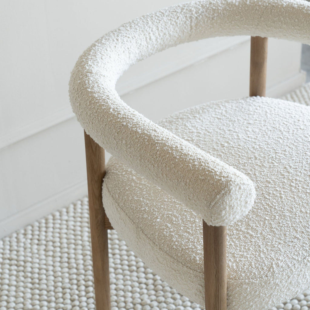 Lucy Boucle Wood Dining Chair (LJ1117)