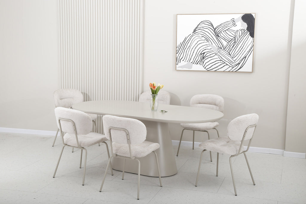 Vincenzo Dining Table - Putty
