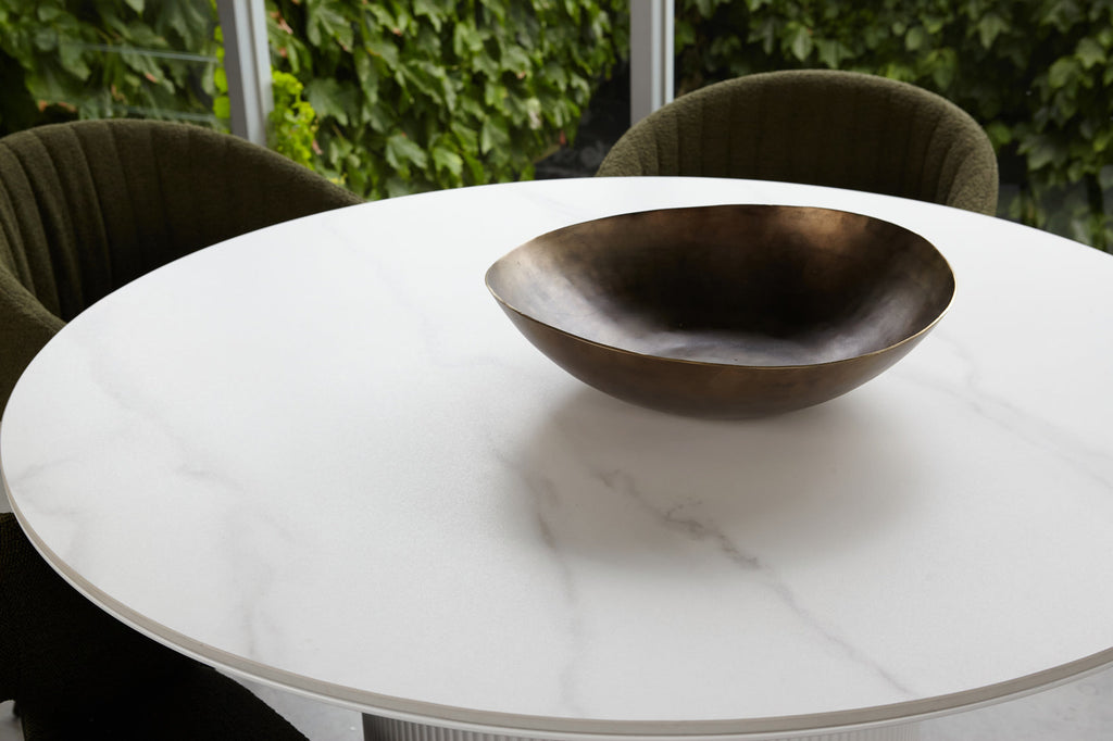 Wingate Dining Table Snow White Ceramic