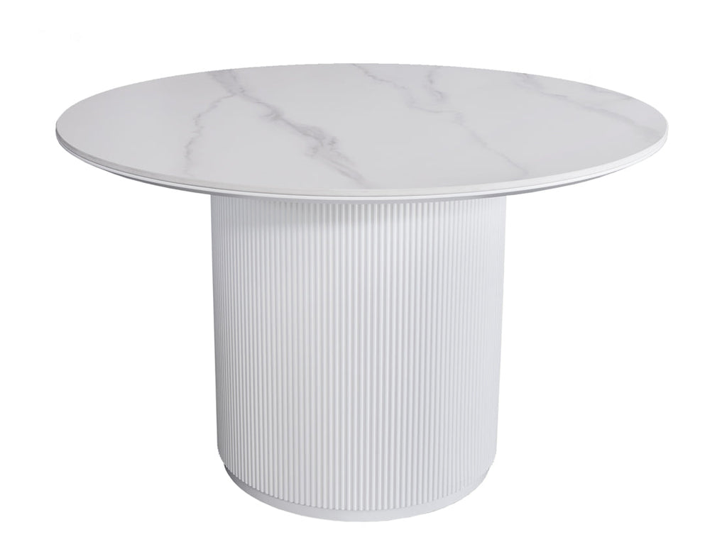 Wingate Dining Table Snow White Ceramic