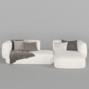 Aura L-Shape Sofa / Premium White Boucle