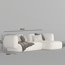 Aura L-Shape Sofa / Premium White Boucle