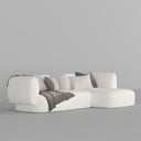 Aura L-Shape Sofa / Premium White Boucle