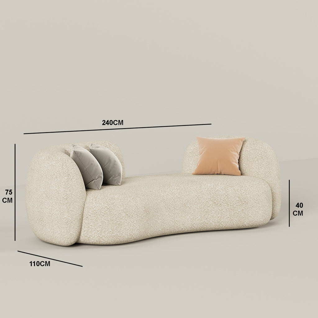 Aura Sofa 3S / Beige Boucle