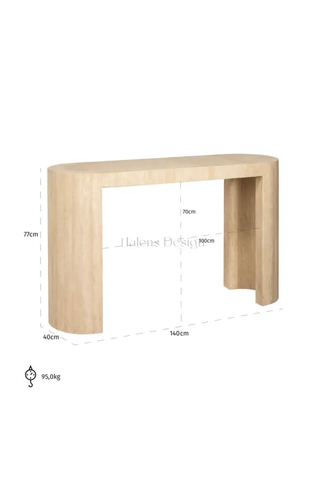 Beige Travertine Console Table | OROA Biltmore