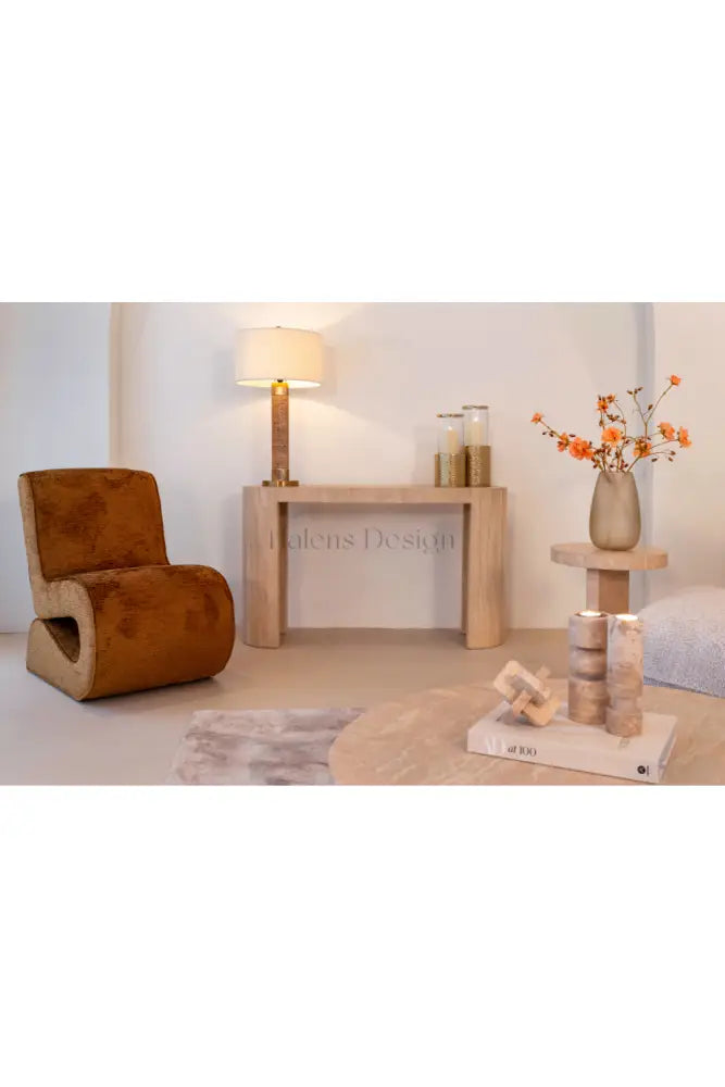 Beige Travertine Console Table | OROA Biltmore
